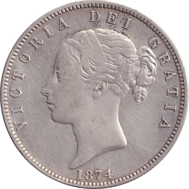 United Kingdom - 1/2 crown - Victoria - Young head - 1874 - No1521