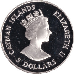 Cayman Islands - 5 dollars - 1987 - No1585