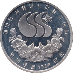 South Korea - 10000 won - Jeux Asiatiques - Joueurs de Football - 1986 - No1589