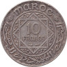 Morocco - 10 francs - Étoile - Argent - 1352 - No1593