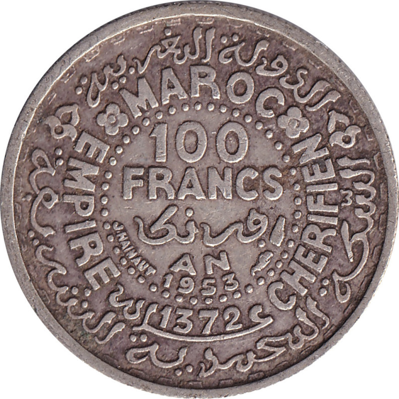 Morocco - 100 francs - Étoile - Grand module - 1372 - No1602