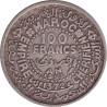 Morocco - 100 francs - Étoile - Grand module - 1372 - No1602