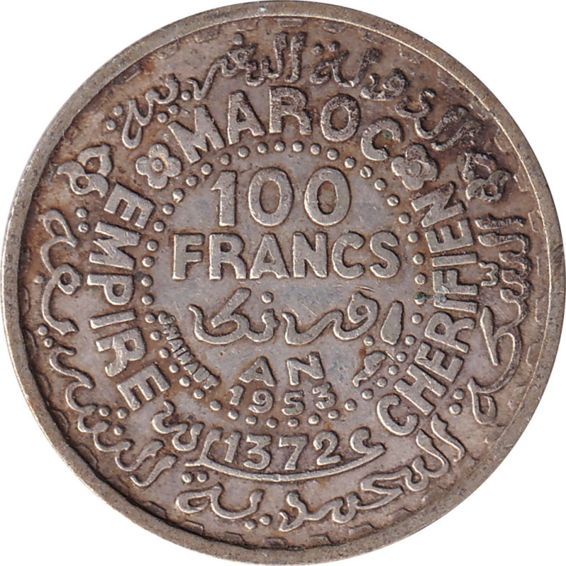 Morocco - 100 francs - Étoile - Grand module - 1372 - No1608
