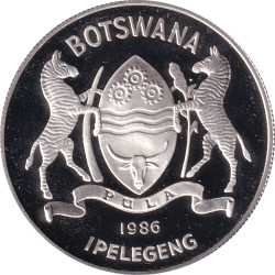 Botswana - 2 pula - Égret -...