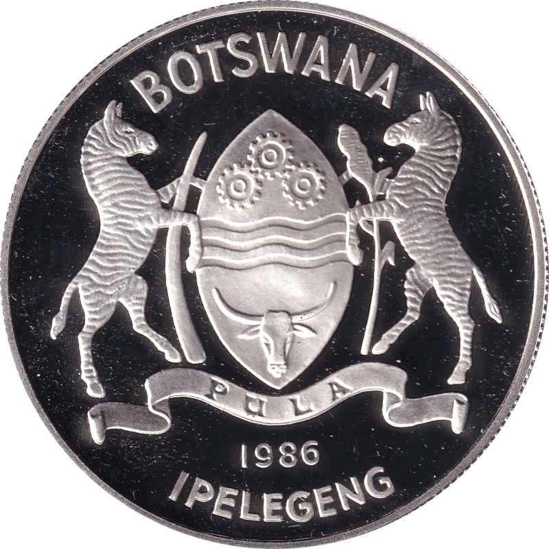 Botswana - 2 pula - Égret - 1986 - No1583
