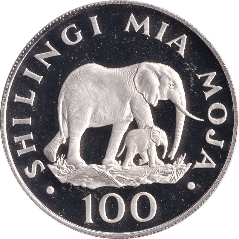 Tanzania - 100 shilingi -  Éléphant - 1986 - No1586