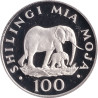 Tanzania - 100 shilingi -  Éléphant - 1986 - No1586