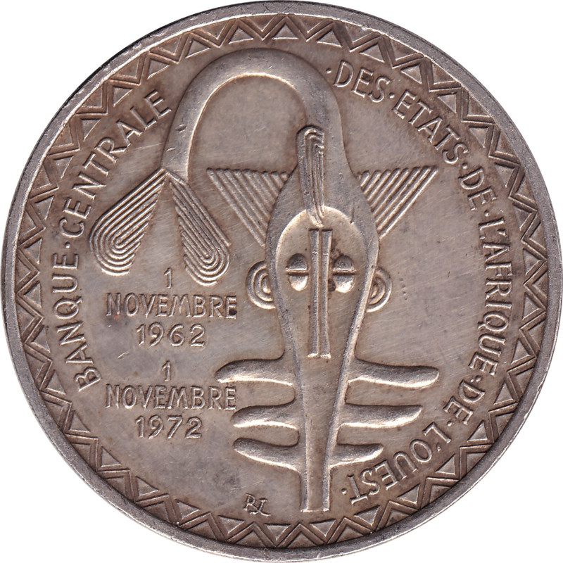 West African States - 500 francs - Union monétaire - 10 years - 1972 - No1625