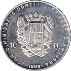 Andorra - 10 diners - Jesus on the cross - BE 1999 - No1634