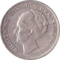 Netherlands - 1 gulden - Wilhelmina I - Mature head - 1938 - No1641