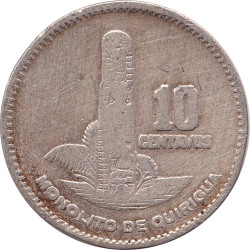 Guatemala - 10 centavos - Emblème - Monolithe - 1957 - No1657