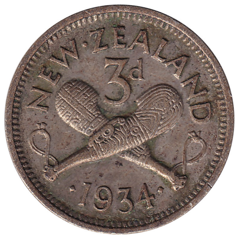 New Zealand - 3 pence - George V - 1934 - No1664
