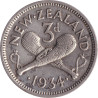 New Zealand - 3 pence - George V - 1934 - No1666