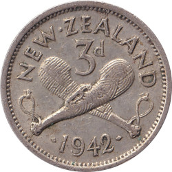 New Zealand - 3 pence - George VI - 1942 - No1669