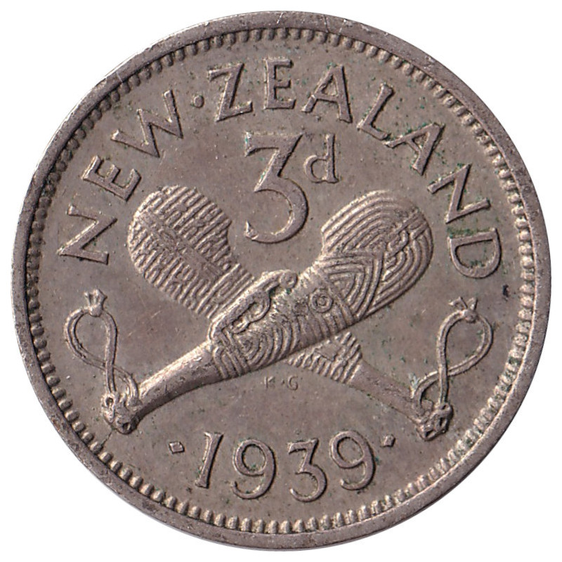 New Zealand - 3 pence - George VI - 1939 - No1662