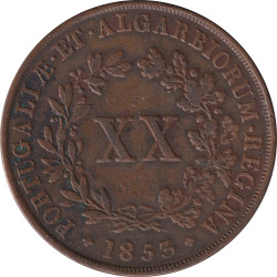 Portugal - 20 reis - Marie II -  1853 - No620