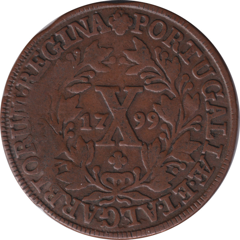 Portugal - 10 reis - Armoiries - Marie I -  1799 - No621
