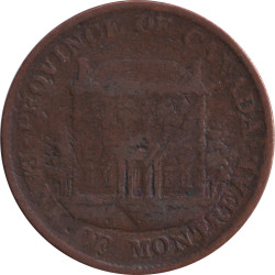 Canadian Provinces - 1/2 penny - Banque de Montréal - Front view - 1844 - No738