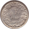 Swiss Confederation - 1/2 franc - Helvetia debout - 1959 B - No832